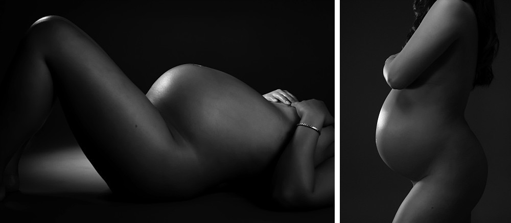 Pregnant belly silhouette Sydney studio